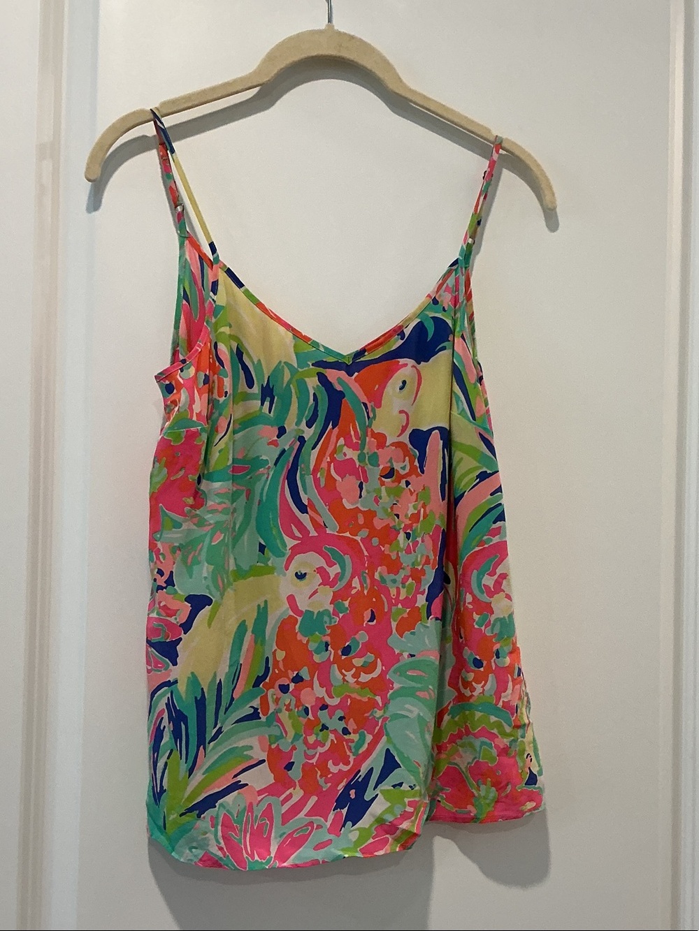Lilly Pulitzer Zoe Silk Cami Tank Casa Banana